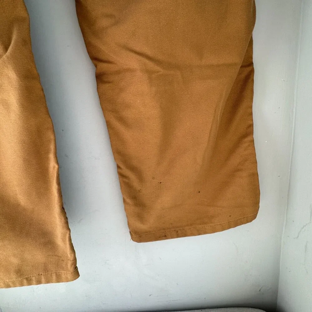 Carhartt Men's 38x30 Brown Dungaree Fit Work Pants 383-51 Cotton Blend MID-RISE